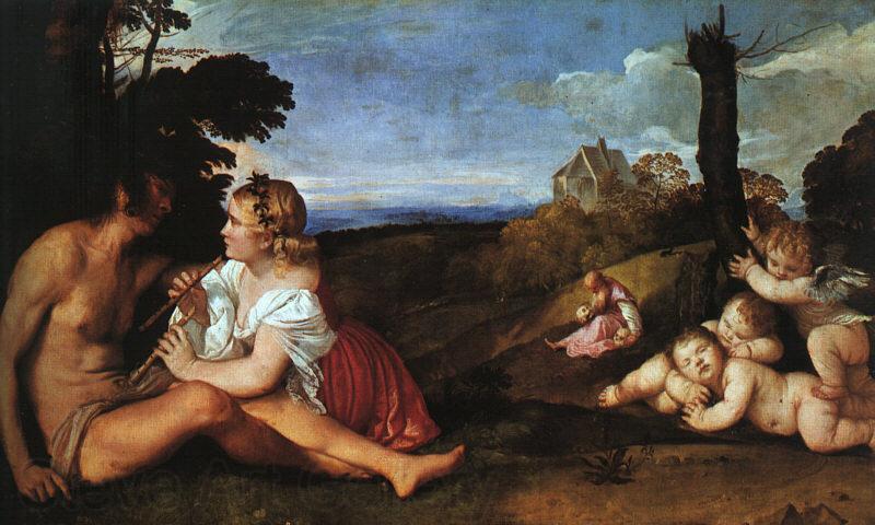 TIZIANO Vecellio The Three Ages of Man aer France oil painting art